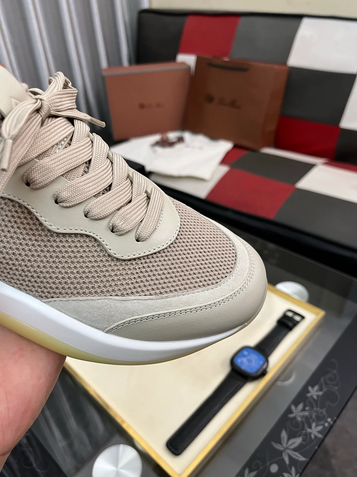 Men's men's shoes💰620⌚️⌚️Loro Piana - Loro Piana LP classic casual shoes, men's lace-up casual shoes and sneakers, high-quality lightweight and comfortable fabrics, suitable for outdoor leisure, the color is young and energetic, the upper is imported deerskin from Italy, it is great with sportswear or casual suits! Code number: 38-446️⃣Colors available